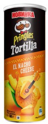  Pringles Tortilla Чипсы кукурузные El Nacho Cheese Сыр 160 гр