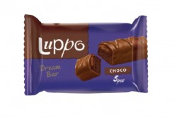 Бисквит шоколадный "LUPPO DREAM BAR" в мол.шоколаде с шок.начинкой 5*30гр