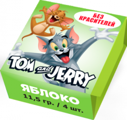 Жевательные конфеты Tom and Jerry Яблоко 11,5 гр 