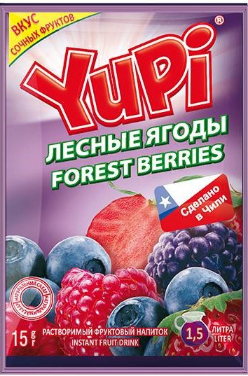 Растворимый напиток YUPI Лесные Ягоды 15г